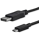 StarTech.com 6ft/1.8m USB C to DisplayPort 1.2 Cable 4K 60Hz - USB-C to DP Adapter HBR2 - USB Type-C DP Alt Mode to DP Monitor Video Cable
