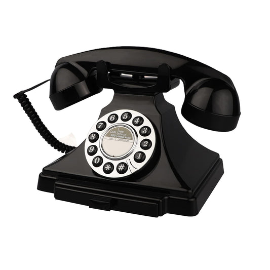 Corded Vintage Telephone, Retro Landline Phones for Home, Single Line Old Fashioned House Working Telephone with Loud Ringer for Seniors, Classic