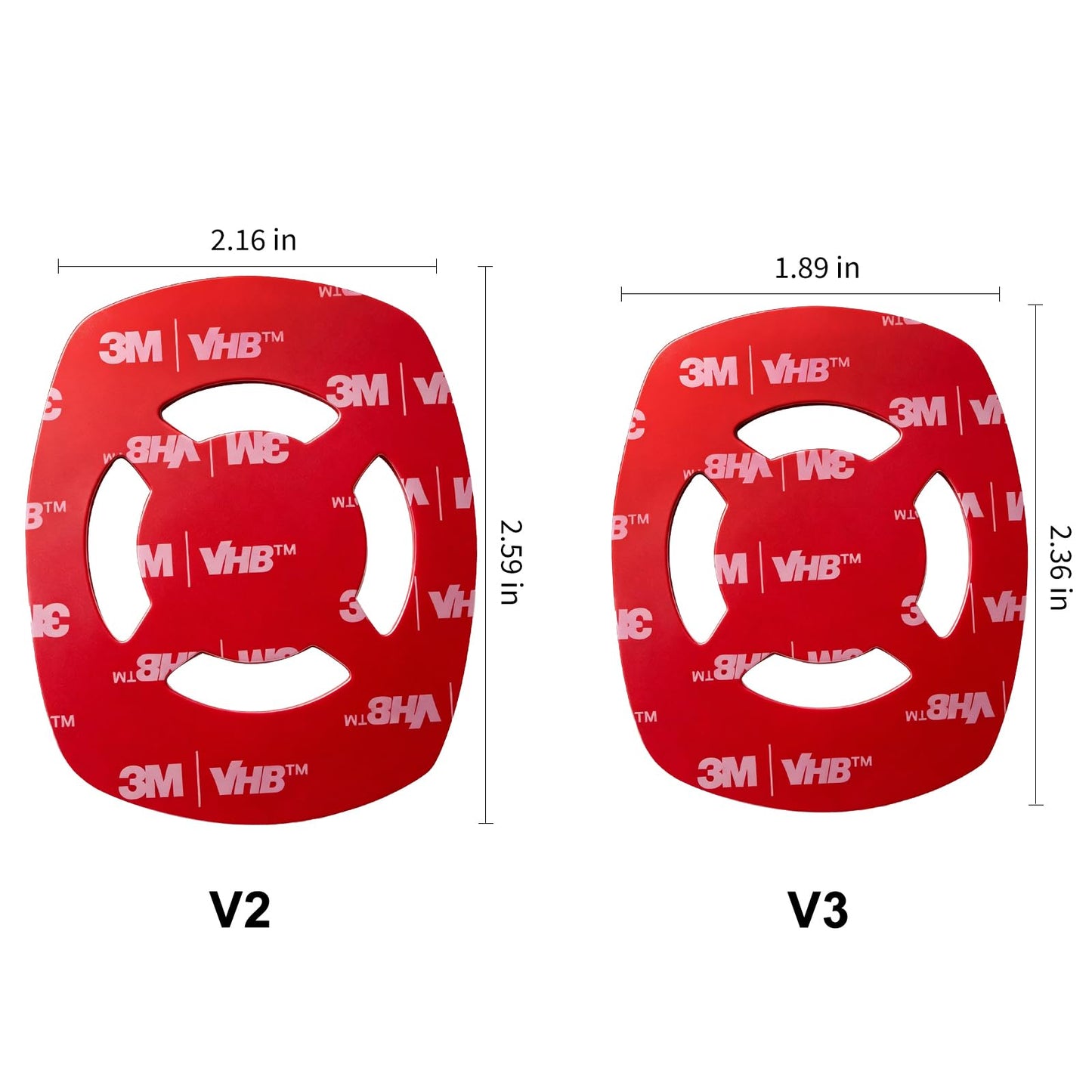 Replacement Adhesive Compatible with Quad Lock, Double-Sided Stickers (v3(2pack))