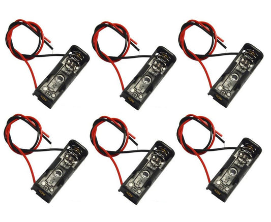 LAMPVPATH (Pack of 6): 12V/23A Battery Case with Leads Wires