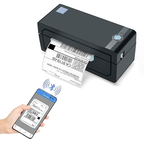 JADENS Bluetooth Thermal Shipping Label Printer - Wireless 4x6 Shipping Label Printer, Compatible with Android, iPhone, Windows & Mac, Widely Used