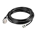 Eightwood NMO Antenna Mount to BNC Male Coax Connector Extension Cable RG58 16.4 Feet for CB & Handheld Radio,Radio Antenna,Radio Scanner