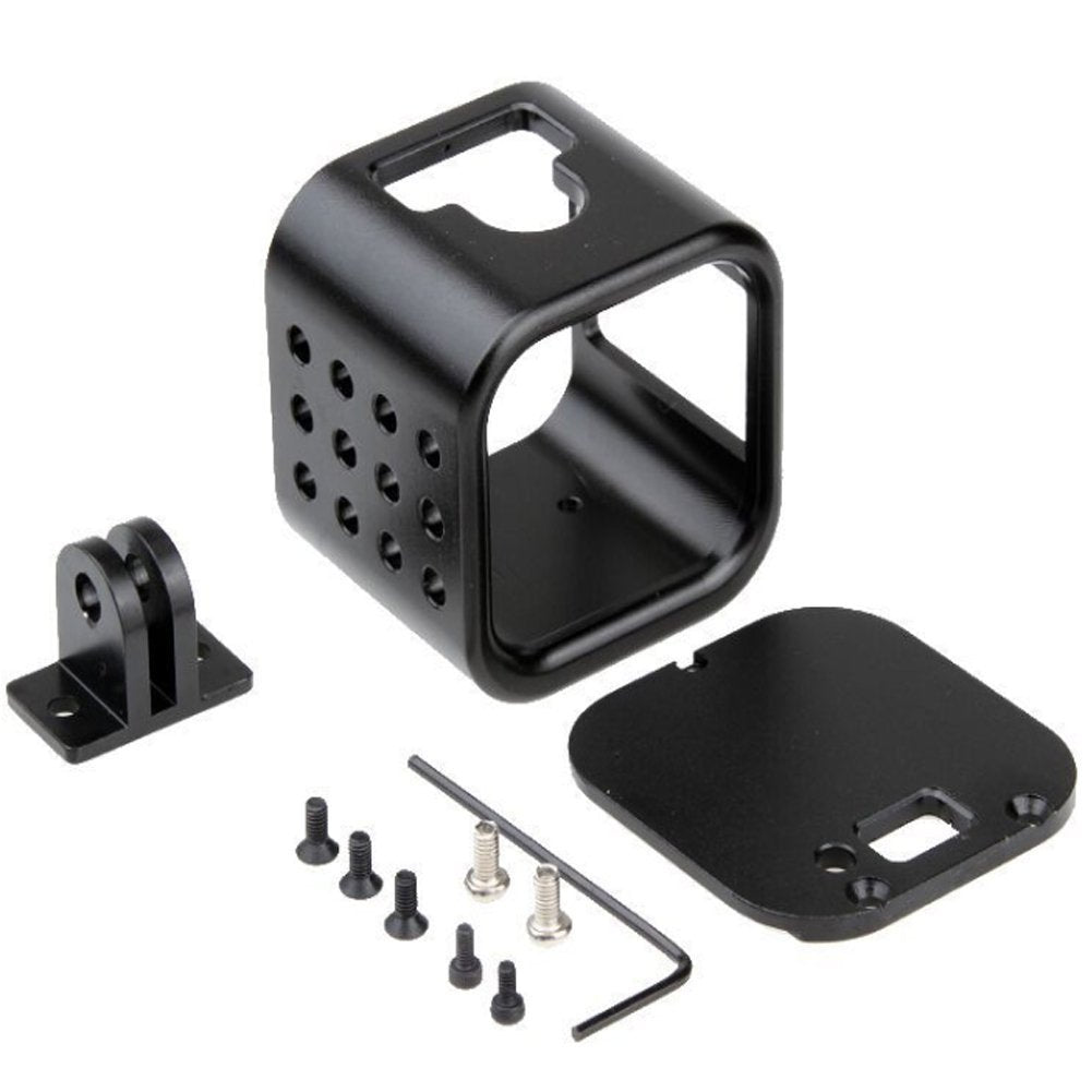 CNC Aluminum Alloy Housing Sport Camera Shell Box Frame Mount Prevent Overheating Case for GoPro Hero 5 Session/Hero 4 Session(Black)
