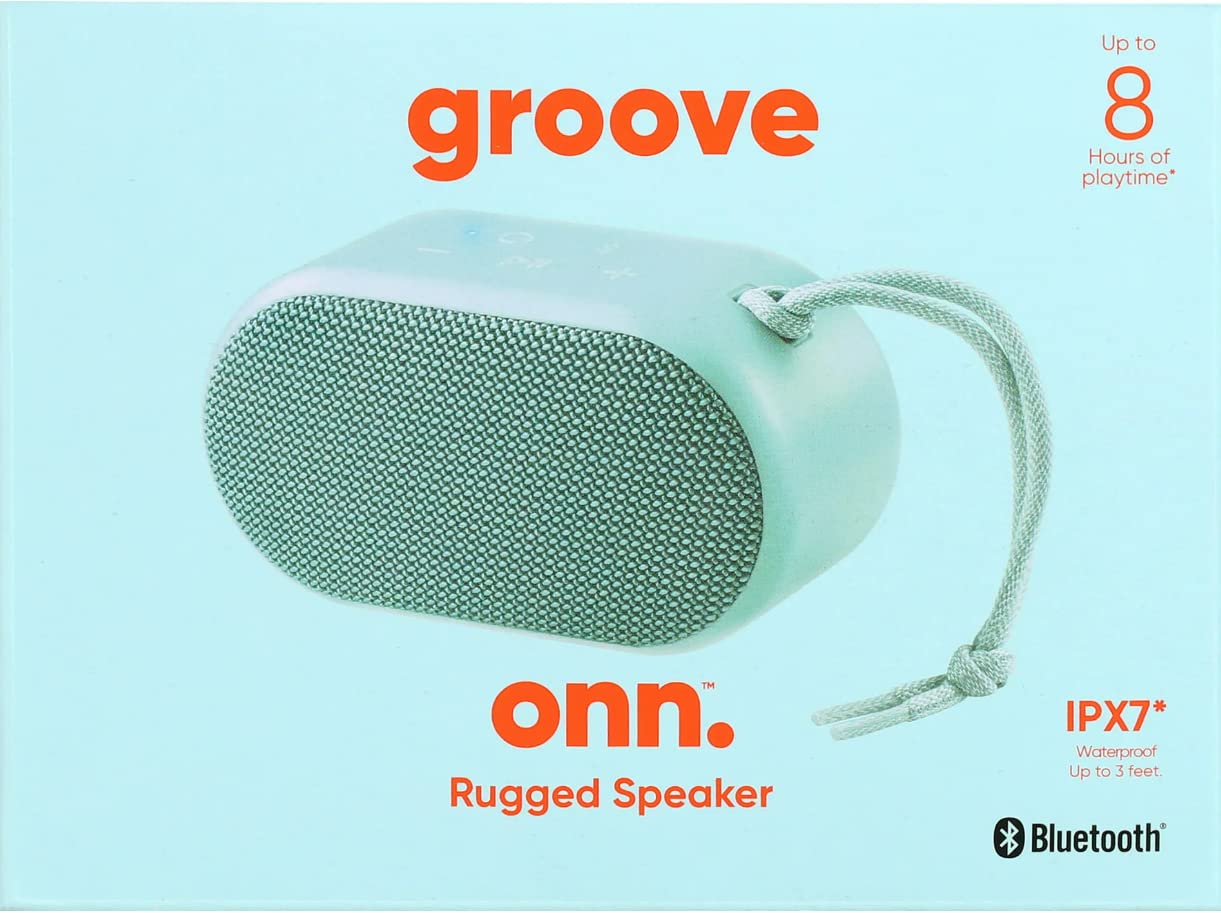 onn. Portable Waterproof Rugged Bluetooth Speaker