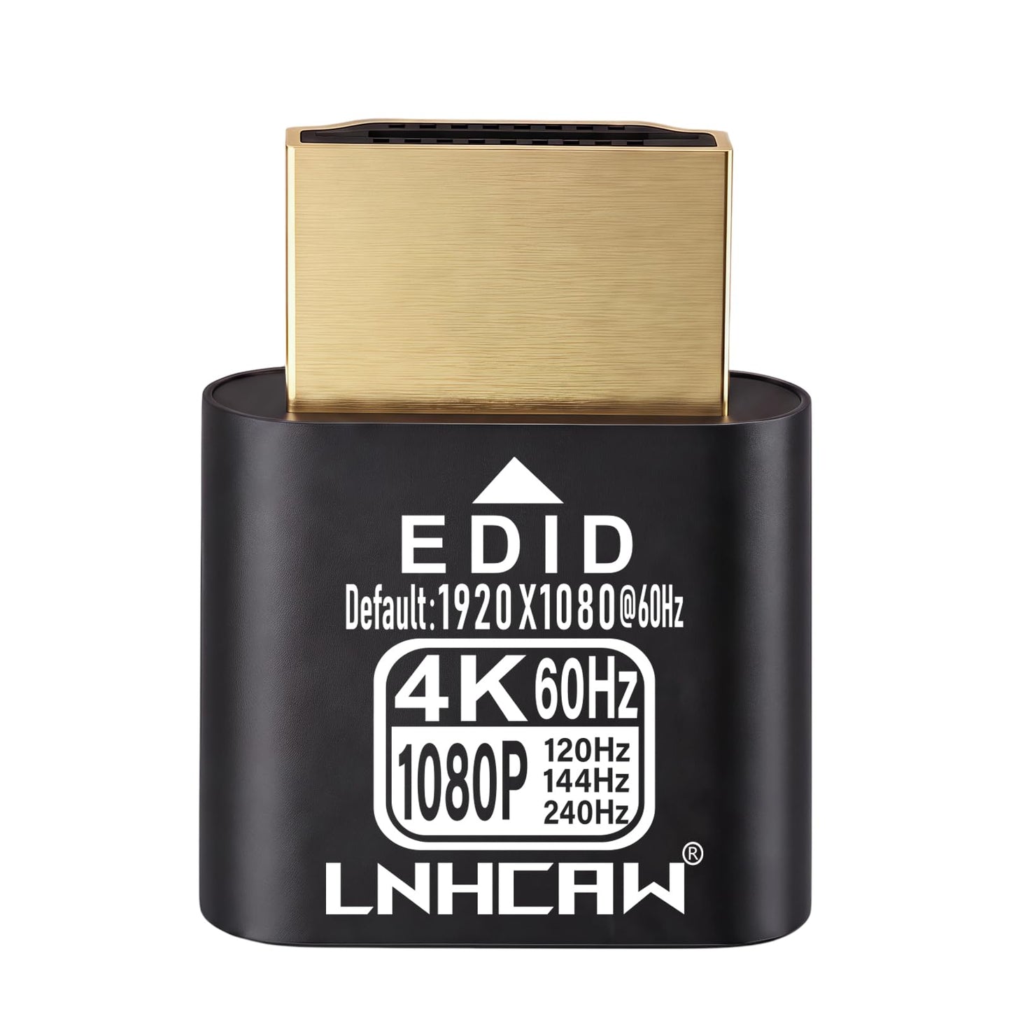 LNHCAW HDMI Dummy Plug 4K HDR 4K@60Hz 2K@120/144Hz 1080P@120/144/240Hz, Virtual Monitor Emulator, EDID Emulator, HDMI Headless Adapter for Remote PC