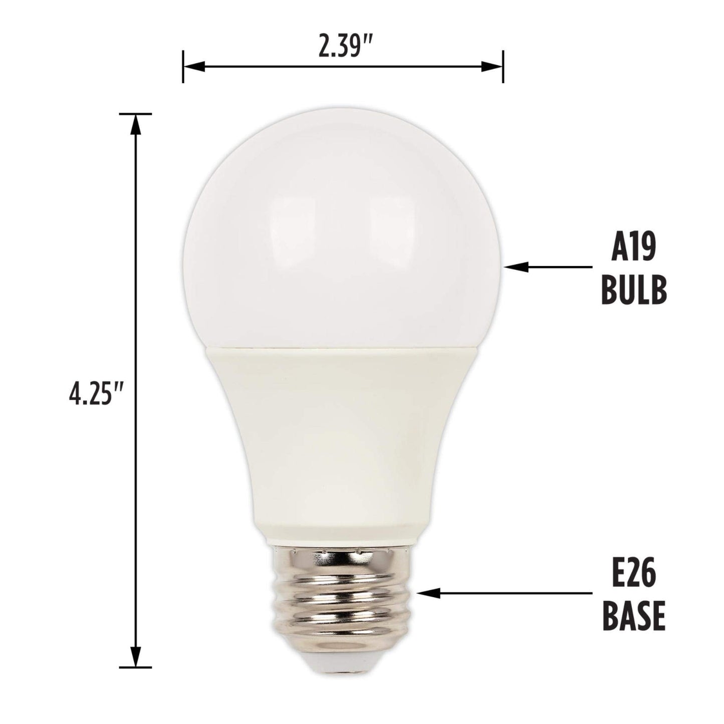 Westinghouse 5229000 14 Watt (100 Watt Equivalent) A19 Daylight LED Light Bulb, Medium Base, Clear