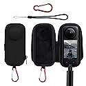 Craznick Hard Carrying Case for Insta360 X3 Portable Surface Waterproof Mini Storage Bag Lens Protector Cover with Wrist Strap for Insta360 ONE