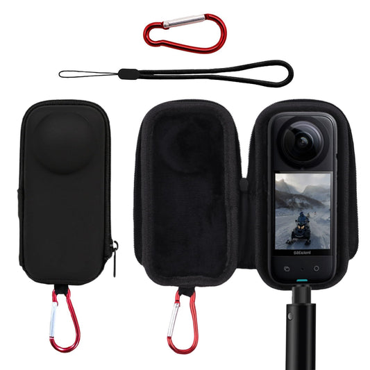 Craznick Hard Carrying Case for Insta360 X3 Portable Surface Waterproof Mini Storage Bag Lens Protector Cover with Wrist Strap for Insta360 ONE
