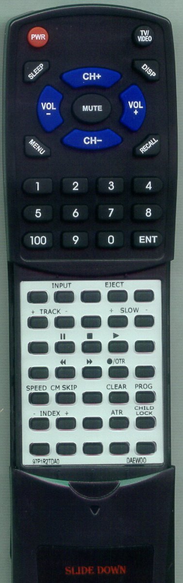 Replacement Remote Control for Daewoo DVT5DN, DVT84N, DVT27N, DVT47N, DVT8DN, 97P1R2TDA0