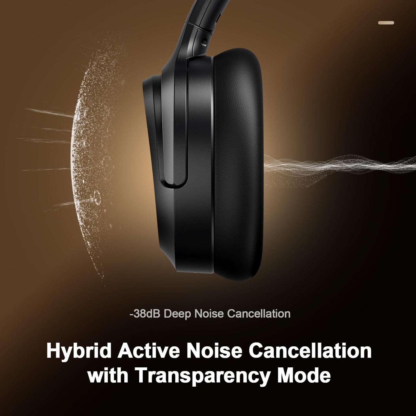 Calmbee Bluetooth Headphones, Hybrid Active Noise Cancelling Wireless Headphones Over Ear with Microphone, Up to 140H Playtime, Transparency Mode…