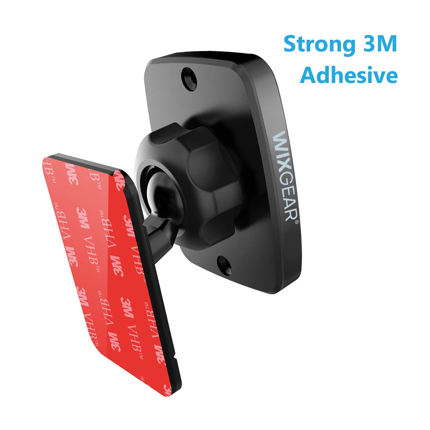 WixGear Magnetic Phone Car Mount, Universal Stick On Dashboard Magnetic Car Mount Holder, for Cell Phones and Mini Tablets with Fast Swift-snap