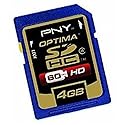 PNY Optima 4GB SDHC Class 4 Flash Memory Card P-SDHC4G4-EF