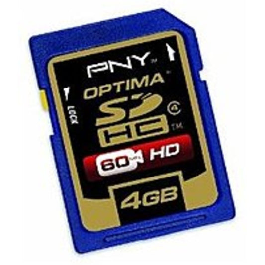 PNY Optima 4GB SDHC Class 4 Flash Memory Card P-SDHC4G4-EF