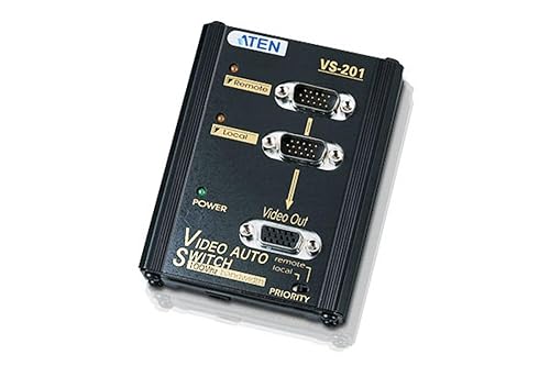 ATEN VS201 - Aten 2 to 1 Video Switch 2 x D-Sub (HD-15) Computer, 1 x D-Sub (HD-15) Monitor - 1024 x 768 @ 85 Hz - SVGA