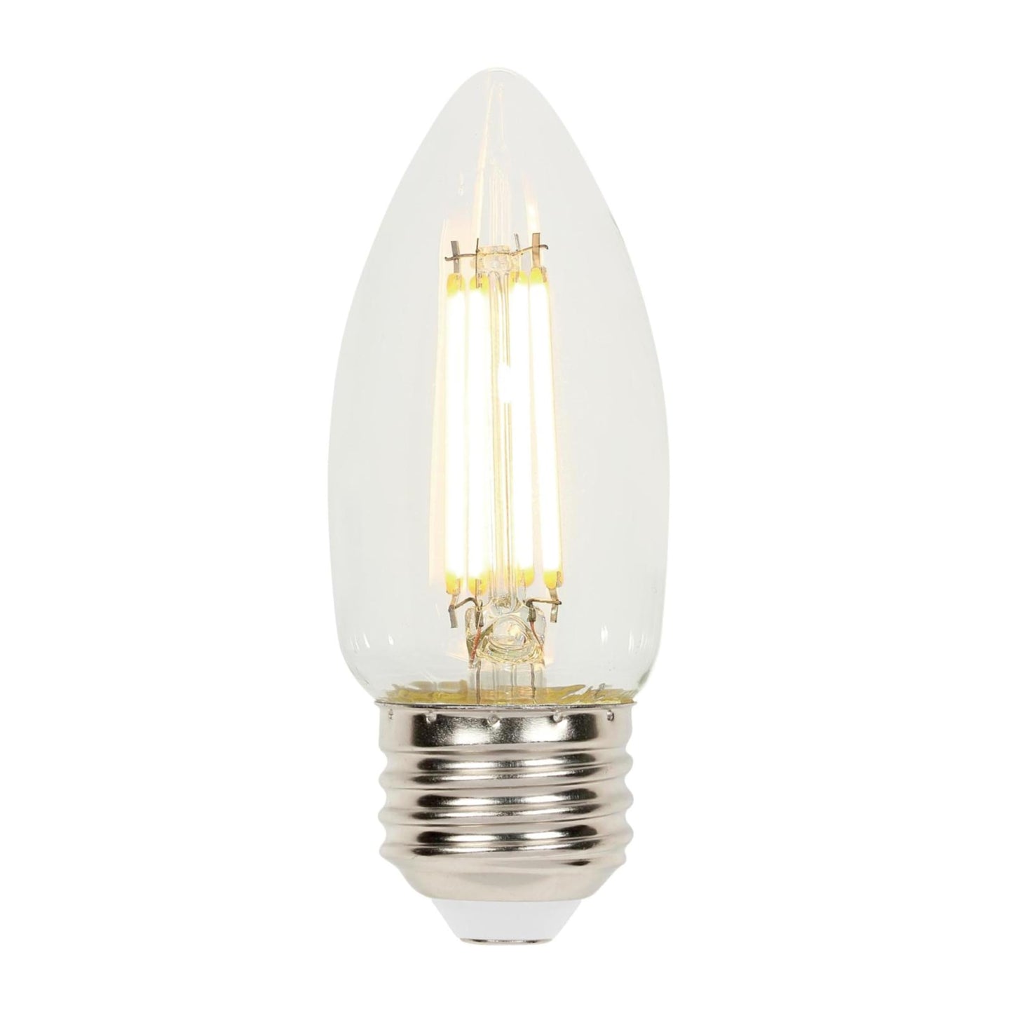 Westinghouse Lighting 5316920 4.5 Watt (60 Watt Equivalent) B11 Dimmable Clear Filament LED Light Bulb, Medium Base, 6 Pack