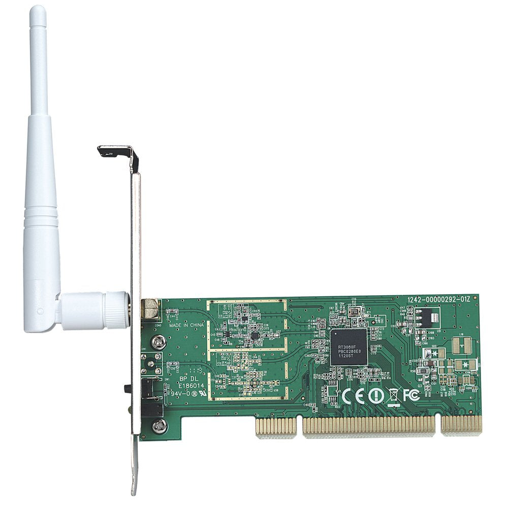 INTELLINET Wireless 150N PCI Card with 3dBi Detachable Dipole Antenna (524810)