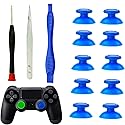 CDHKOZ 10PCS Replacement Kits Analog Joystick Thumb Stick Thumbsticks for PlayStation 4 PS4 Slim Pro Controller (Blue)