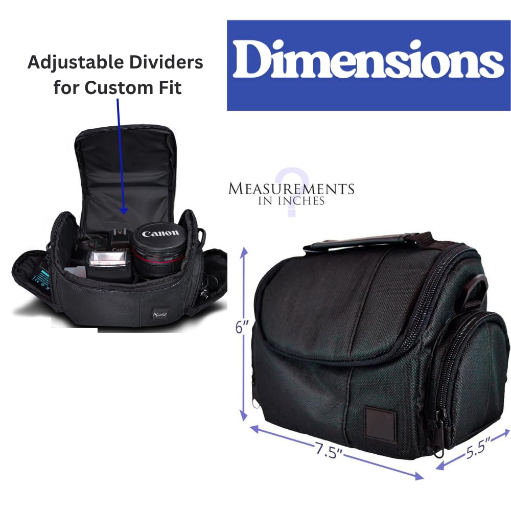 eCostConnection Acuvar Medium Soft Padded Camera Equipment Bag/Case Compatible with Canon, Sony, Nikon, Olympus, Fuji, Samsung Cameras and Equipment…