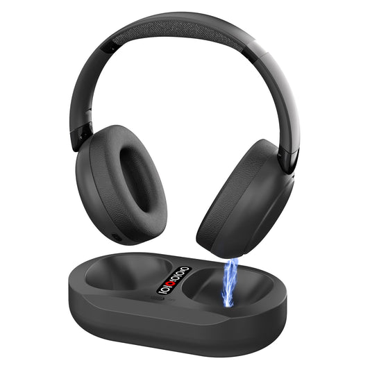 AYJBKL Wireless Headphones for TV, Bluetooth 5.3 Over-Ear Headset with Noise Cancelling, 50H Playtime, HD Stereo Sound & Charge Dock, Low Latency…