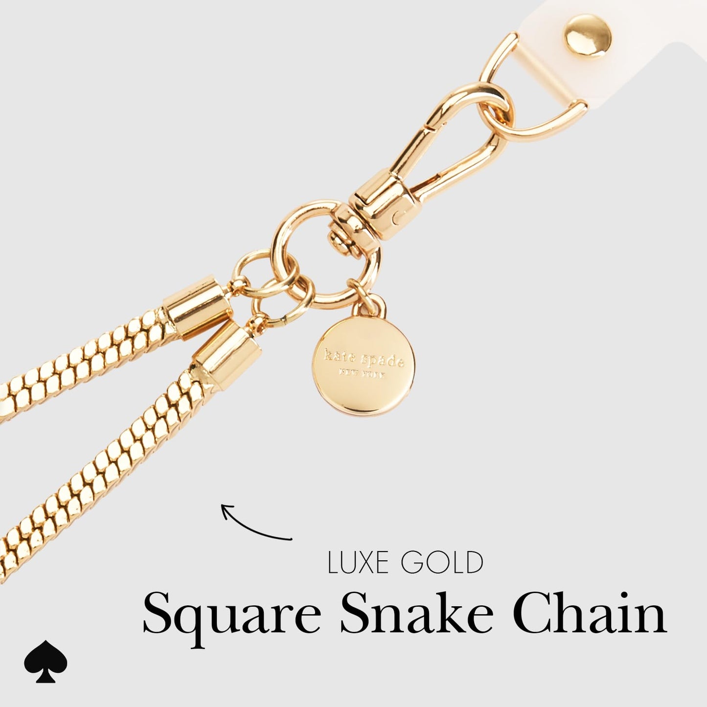 kate spade new york Crossbody Phone Chain - Detachable Neck Phone Lanyard - Heart of Gold