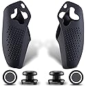 SoAegis Split Anti-Slip Controller Skin Set, with 2 Thumb Grips & 2 Elevated Base, Individually Silicone Grip Controller Case for PS5 DualSense