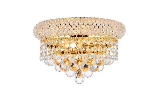Elegant Lighting Primo - Two Light Wall Sconce-Gold Finish-Royal Cut Crystal Type