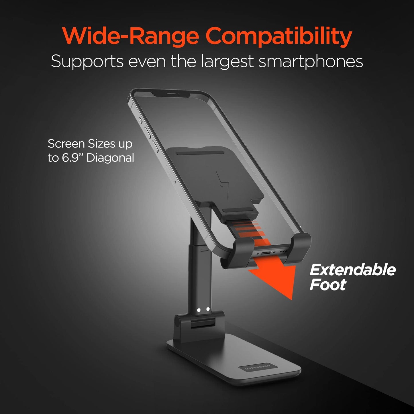 Fast Wireless Charger - HyperGear Cell Phone Charging Stand w/LED Power Indicator [Charges On Contact] Portable & Universal Compatibility for iPhone