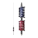 Browning BR-94-RM BR-94 70.5-in. 15,000-Watt Dual-Flat-Coils CB Antenna with 6-in. Shaft, Anodized Red and Midnight Blue