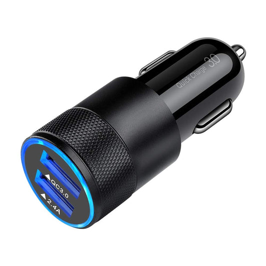 Fast Car Charger, Quick Charging 5.4A/30W Phone USB Adapter Rapid Plug 2 Port Cigarette Lighter Auto Charger Flush Compatible Samsung, Tablet, iPhone