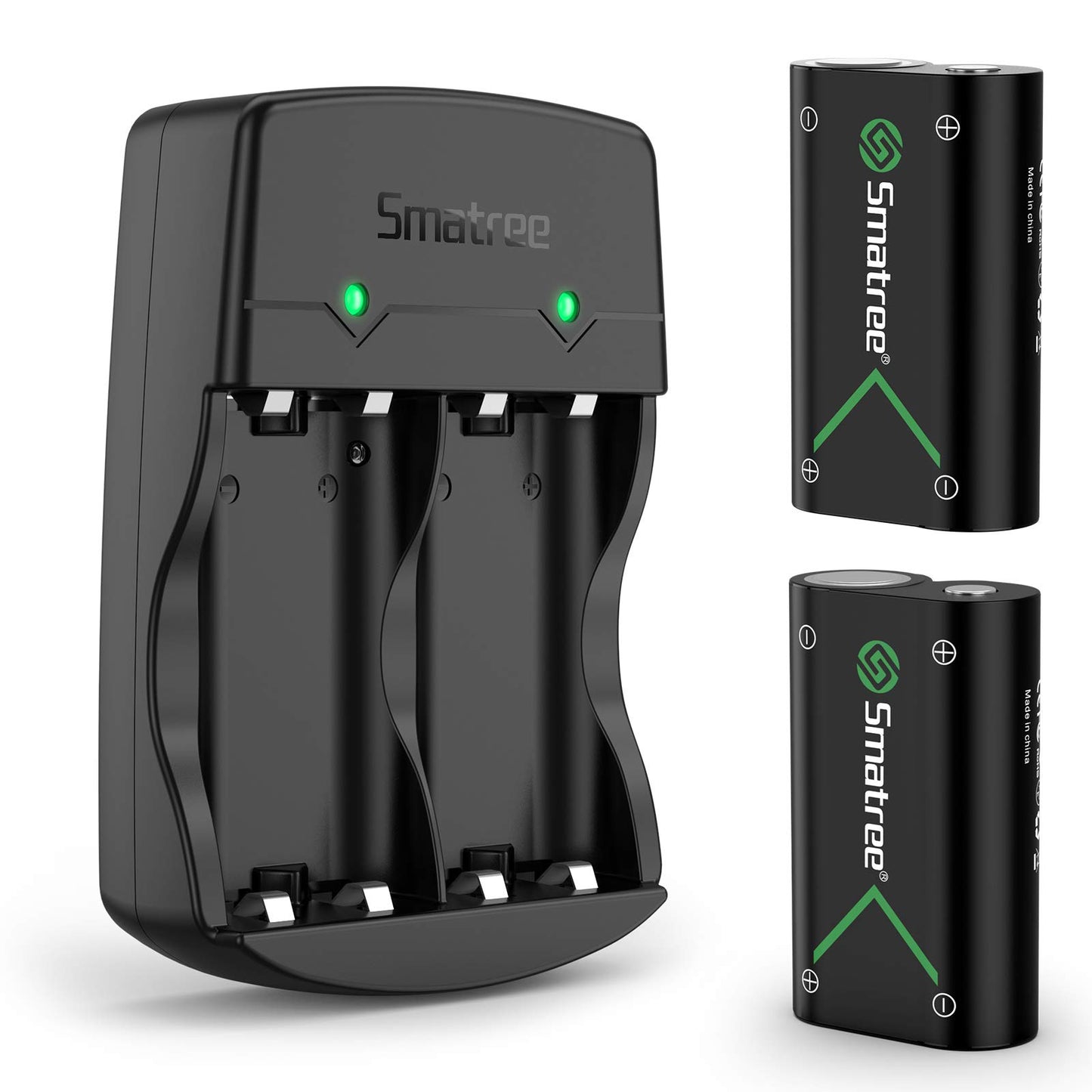 Smatree Controller Battery Compatible for Xbox Series X|S/Xbox One/Xbox One S/Xbox One X/Xbox One Elite Wireless Controller, 2 Pack Rechargeable
