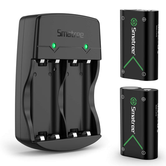 Smatree Controller Battery Compatible for Xbox Series X|S/Xbox One/Xbox One S/Xbox One X/Xbox One Elite Wireless Controller, 2 Pack Rechargeable