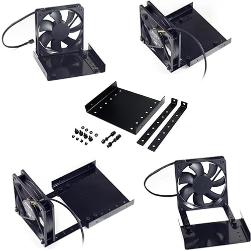 DIY 5.25" Cooling Metal Fan Mount for CPU/Memory/Graphics Card Heatsink Bracket Desktop PC case