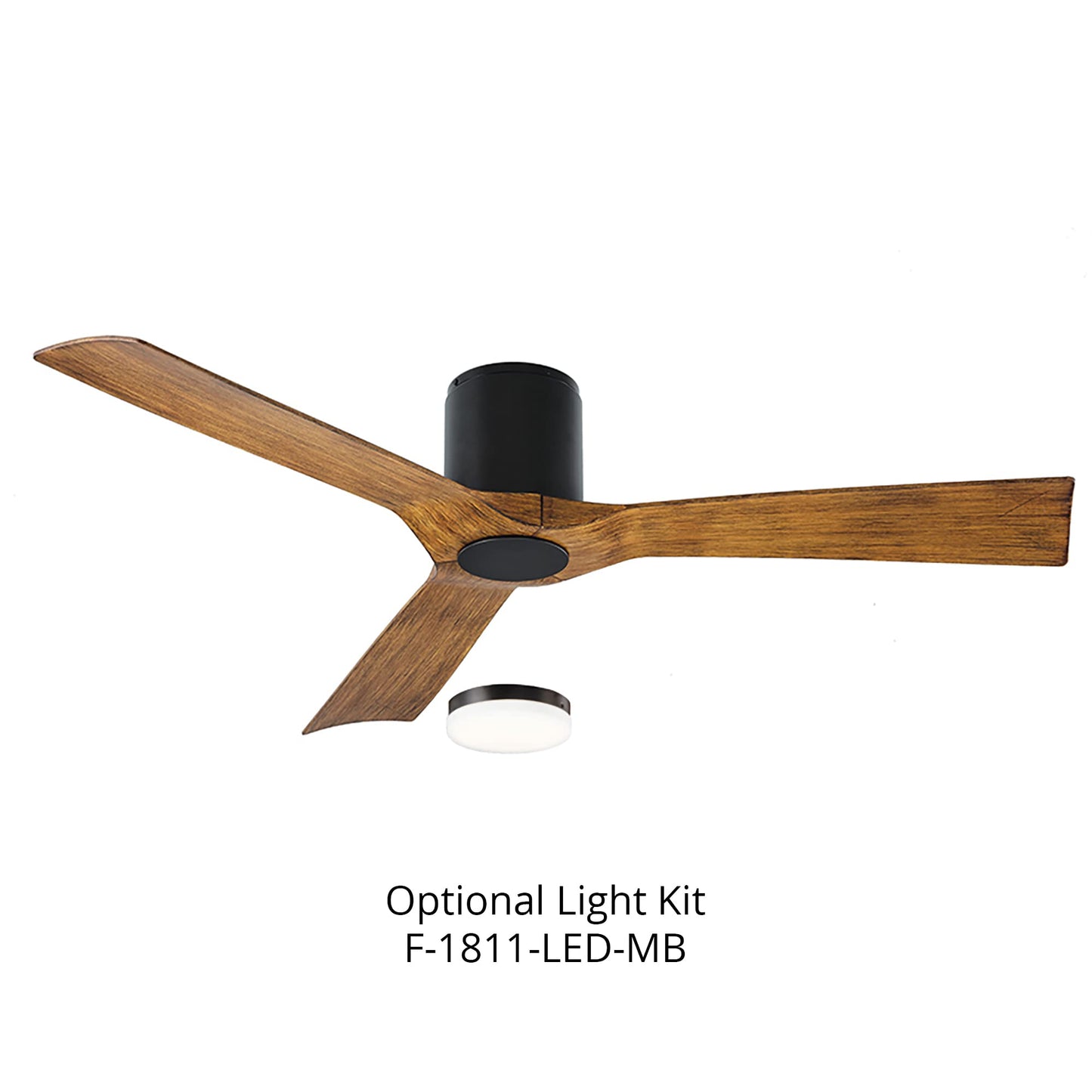 Aviator 54in 1-Light Ceiling Fan LED Light Kit 3000K in Matte Black