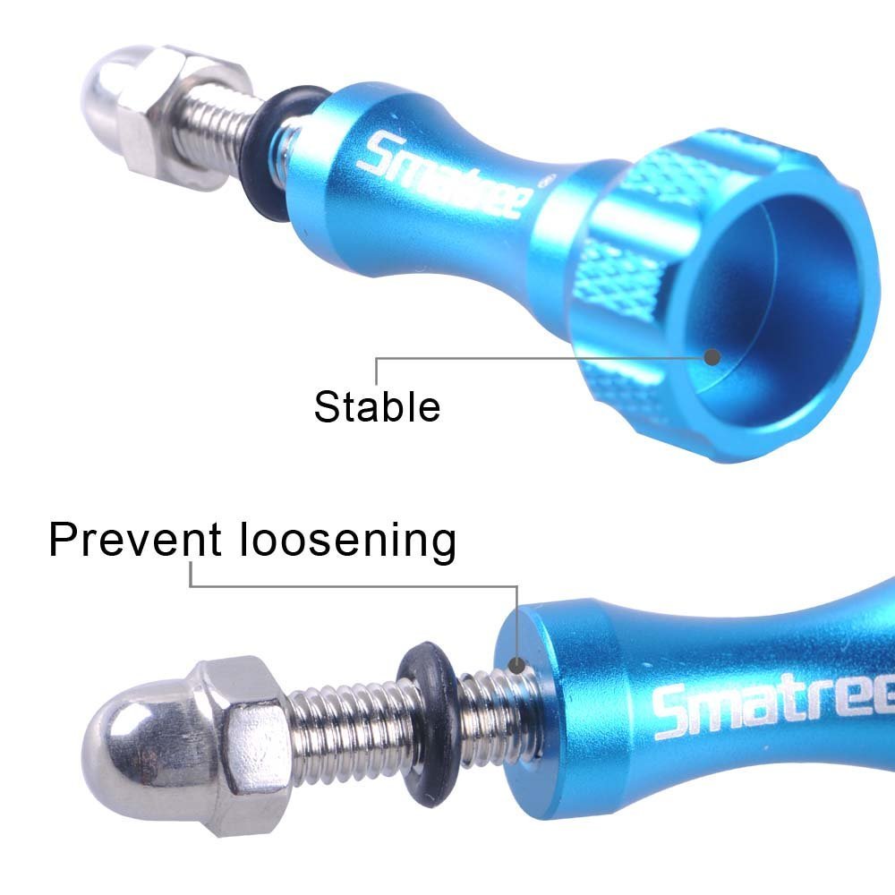 Smatree 3pcs Long Aluminum ThumbScrew Set + Wrench Compatible for Gopro 13,12,11,10,9, 8,7,6, 5, 4, 3+, Gopro MAX, GoPro 2018,DJI OSMO Action Cameras