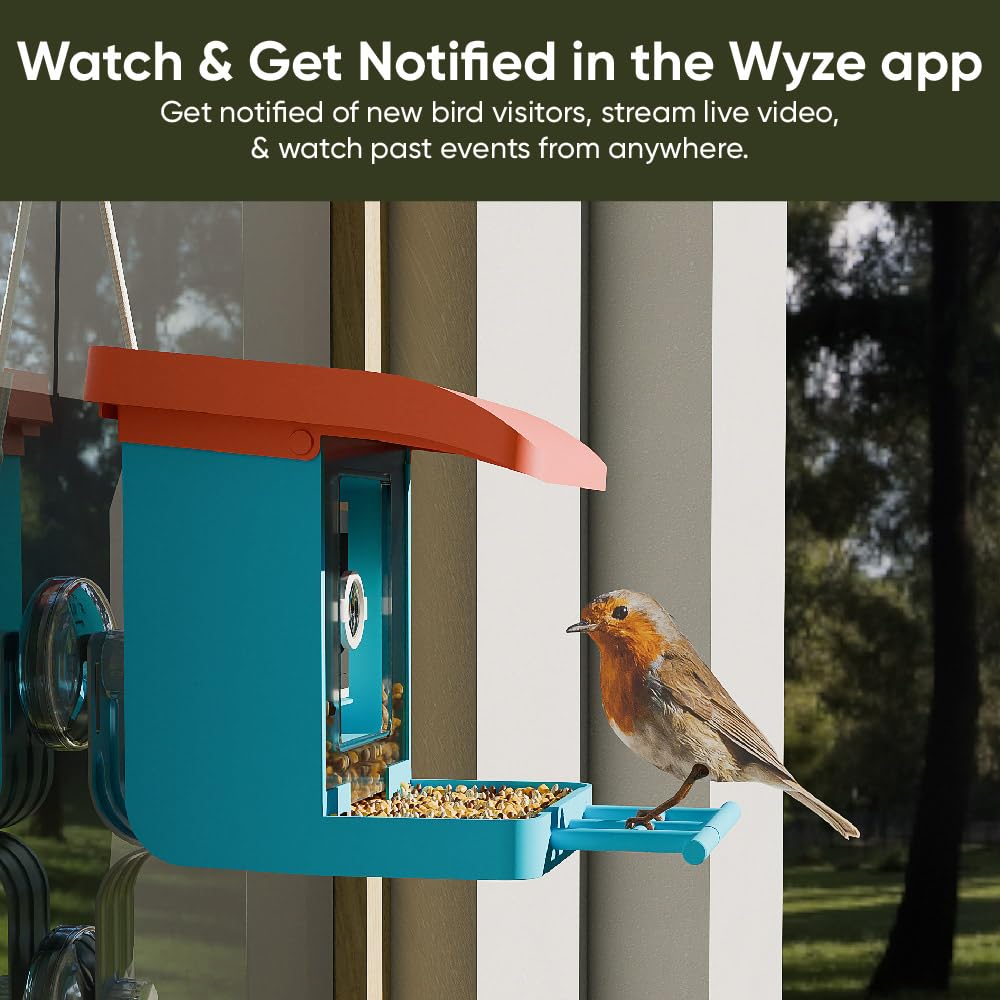 Wyze Compatible Bird Feeder Camera Case - 5 Mounting Methods, Macro Lens Included
