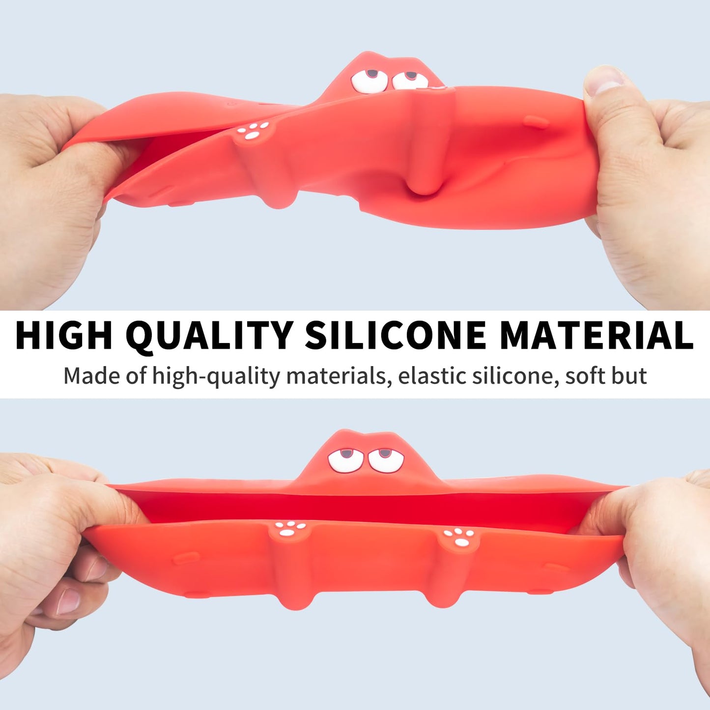 Silicone Kawaii Cute Case for Beats Pill Wireless Bluetooth Speaker, Anti-Scratch Protective Sleeve Compatible With Beats Speaker (Red)