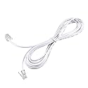 uxcell RJ11 6P2C Telephone Line Cord Cable, 2m Long Phone Extension Cord Wire with Standard RJ11 Plug for Fax Modem ADSL, Phone Line Modular Plug