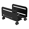 Stand Up Desk Store | Adjustable Rolling CPU Desktop Tower | Underdesk Stand for Computer Cases 4.8'' to 8''