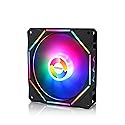 Conisy RGB LED Series 120mm Case Fan for Computer Case, Unique Ultra Quiet Long Life Gaming PC Cooling Fan - Colorful (1PCS)