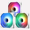 Thermalrlght TL-C12W-S V3 x3 Packs Case Fan 120mm ARGB CPU Cooler Fan Comes with ARGB Mirror Light Effect,PC PWM Silent Fan with 1500RPM Speed, White