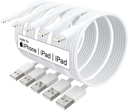 [ MFi Certified ] 5Pack 10ft iPhone Charger Cable, Long Lightning Cable 10 Foot, High Fast 10 Feet iPhone Charging Cable Cord Connector for iPhone 12…