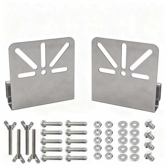 Gutter Mount Bracket for eufy Security SoloCam S340 No-Drill Stainless Steel Solar Camera Holder with Anti-Rust Screws Compatible with eufy Outdoor IP