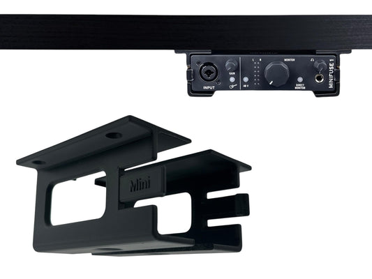 Iron Prints Desk Mount Kit for Arturia MiniFuse 1, 2, & 4 - Under Desk Mount Brackets with Reversible Clips - Secure Mounting Accessories