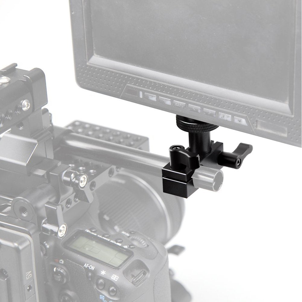 NICEYRIG 15mm Rail Block Rod Clamp Mount 90 Degree Angle for 15mm Rod DSLR Shoulder Rig