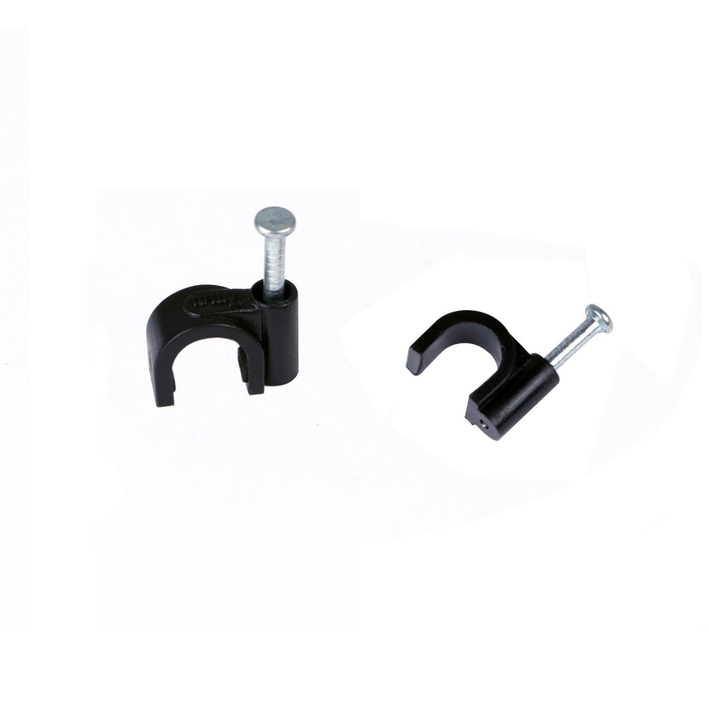 TENINYU 200 Pack Nail In Cable Clips Cable Management Ethernet Cable Nails Tacks Clips 7mm for RG6 Cat6 Cable - Black