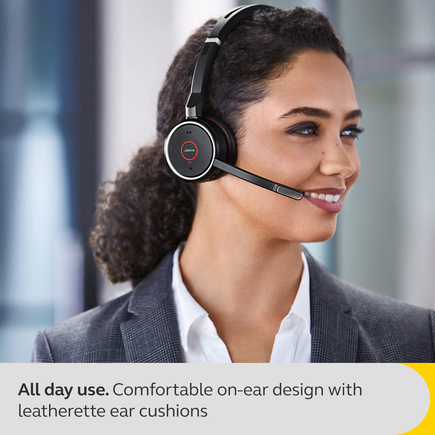 Jabra Evolve 75 SE, Link380a UC Stereo, SME- Bluetooth Headset with Noise-Cancelling Microphone, Long-Lasting Battery and Dual Connectivity - Works…
