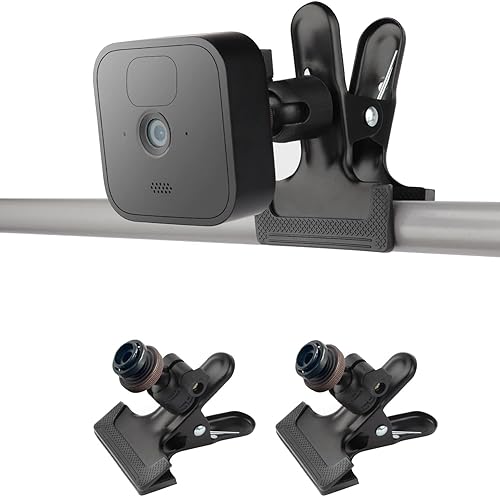 iTODOS 2 Pack Clip Clamp Mount for Blink Outdoor 4 (4th Gen)/(3rd Gen)/XT/XT2/Mini, Metal Holder, Camera Mount Attach Wherever You Like Without Tools