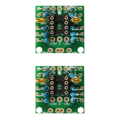 Ximimark 2Pcs Dual OP Amp Preamp DC Amplification Board PCB for NE5532 OPA2134 OPA2604 AD826