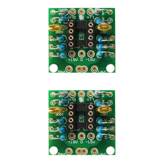 Ximimark 2Pcs Dual OP Amp Preamp DC Amplification Board PCB for NE5532 OPA2134 OPA2604 AD826