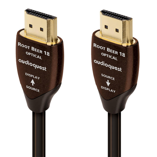 AudioQuest Root Beer 18 2.0b HDMI Cable - 4K/8K Ultra HD, in-Wall Rated, High-Speed, 18Gbps, HDR, eARC - 10m